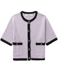 B+ AB - Pointelle-knit Cardigan - Lyst