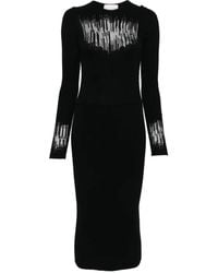 Genny - Vestido midi de manga larga - Lyst