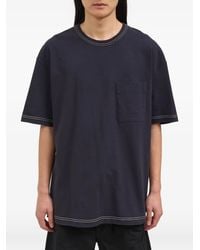 Lemaire - Contrast-Stitch Boxy T-Shirt - Lyst
