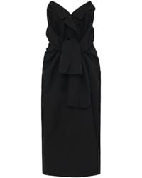 The Row - Draped Midi Dress - Lyst