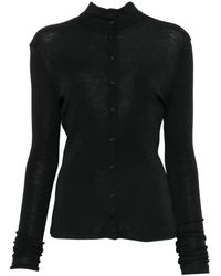 Alysi - Turtle-Neck Button-Up Sweatshirt - Lyst