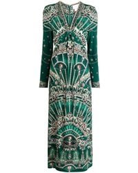 Camilla - Midi-jurk Met Print En Uitgesneden Details - Lyst
