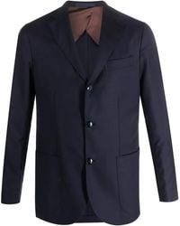 Barba Napoli - Notcheded-Lapel Virgin Wool Blazer - Lyst