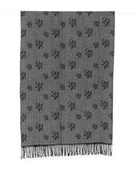 Liu Jo - Monogram-Pattern Herringbone-Weave Scarf - Lyst