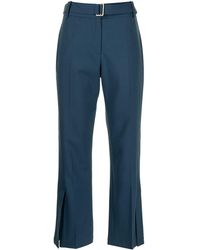 Eudon Choi - Belted-waist Cropped Trousers - Lyst