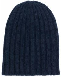 Laneus - Ribbed-Knit Cashmere Beanie - Lyst
