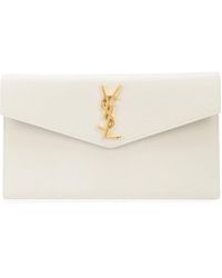 Saint Laurent - Clutch Uptown De Piel - Lyst