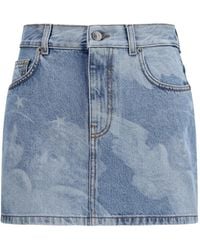 Fiorucci - Angels-Print Denim Skirt - Lyst