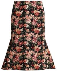 Essentiel Antwerp - Kochet Floral-Jacquard Mermaid Skirt - Lyst
