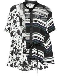 Sacai - Short-Sleeve Blouse - Lyst