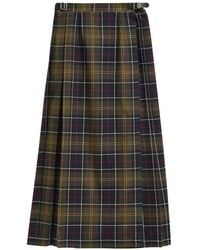 Barbour - Irene Tartan Pleated Midi Skirt - Lyst