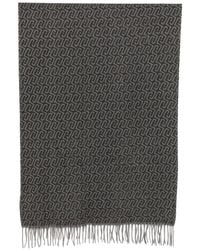 Liu Jo - Monogram-Pattern Fringed Scarf - Lyst