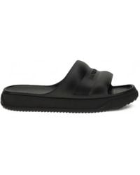 Moncler - Altive Logo-Embossed Platform Slides - Lyst