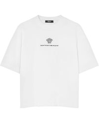 Versace - Medusa Milano Embroidered T-shirt - Lyst