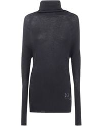 Y's Yohji Yamamoto - Jersey con logo bordado y cuello alto - Lyst