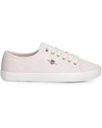 GANT - Logo-Embroidered Lace-Up Sneakers - Lyst