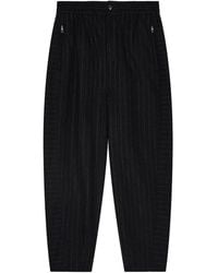 Giorgio Armani - Pinstriped Tapered Trousers - Lyst