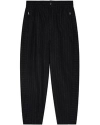 Giorgio Armani - Pinstriped Tapered Trousers - Lyst