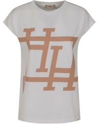 Herno - Logo-Print T-Shirt - Lyst