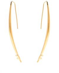 Elisabetta Franchi - Logo-Plaque Drop Earrings - Lyst