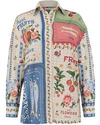 Agua Bendita - Anastasia Graphic-Print Button-Down Shirt - Lyst