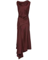 Victoria Beckham - Asymmetrical Midi Dress - Lyst