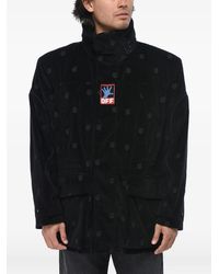 Off-White c/o Virgil Abloh - Hands Off Embroidered Velour Jacket - Lyst