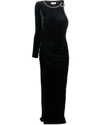 Nissa - Asymmetrische Maxi-jurk Verfraaid Met Kristallen - Lyst