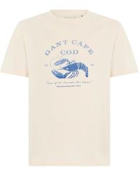 GANT - Lobster-Print T-Shirt - Lyst
