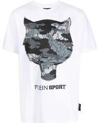 Philipp Plein - Camiseta con logo estampado y manga corta - Lyst