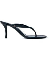 Saint Laurent - Thong Strap Heeled Mules - Lyst