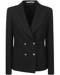 Tagliatore - Coral Double-Breasted Textured Blazer - Lyst