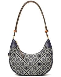 Tory Burch - T Monogram Crescent Schoudertas Met Monogram - Lyst