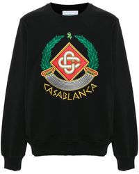 CASABLANCA - Sweatshirt Mit Casa Crest-Stickerei - Lyst