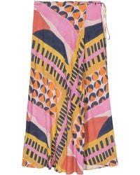Ba&sh - Meryl Graphic-print Midi Skirt - Lyst