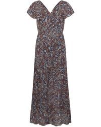 Brooks Brothers - Paisley-Print V-Neck Midi Dress - Lyst