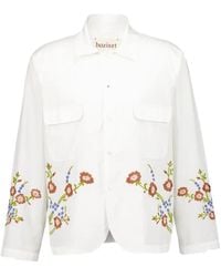 BAZISZT - Hocha Floral-Embroidered Shirt - Lyst