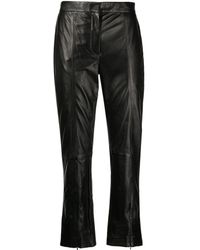 Paul Smith - Mid-rise Leather Trousers - Lyst