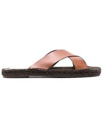 Castañer - Kevin Leather Espadrille Slides - Lyst