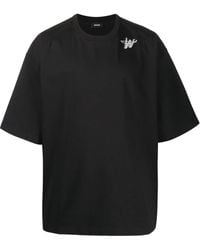 we11done - Logo-Print Oversized T-Shirt - Lyst