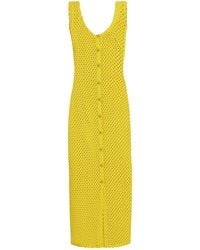 Dolce & Gabbana - Crochet-Knit Midi Dress - Lyst