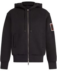 Ferragamo - Logo-Patch Zipped Hoodie - Lyst