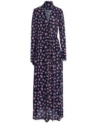 CuAnna - Floral-Print Tie-Neck Dress - Lyst