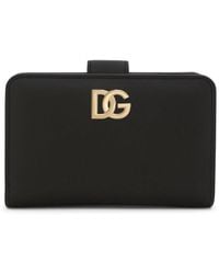 Dolce & Gabbana - Leren Portemonnee Met Dg-logo - Lyst