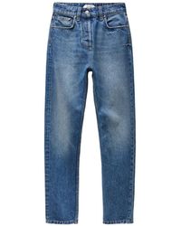 Versace - High Waist Straight Jeans - Lyst