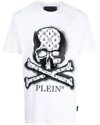 Philipp Plein - Skull-Print Rhinestone T-Shirt - Lyst