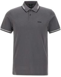 BOSS - Contrast-Trim Cotton Polo Shirt - Lyst