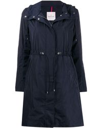 Moncler Belted Trench Coat - Blue