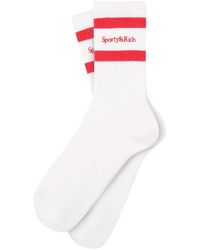 Sporty & Rich - Serif Logo Cotton Socks - Lyst