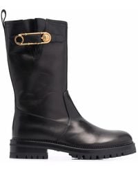 Versace - Safety Pin Mid-Calf Boots - Lyst
